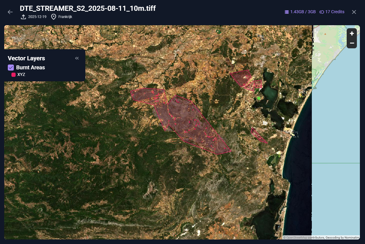 Sentinel-2 GeoAI result